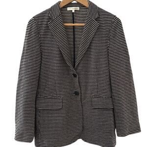 Ann Mashburn Stretch Woven Herringbone Cotton Double Button Blazer Size‎ Medium